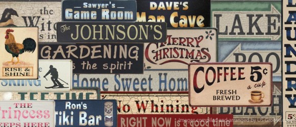 Custom Signage Weathered Rustic rustic the Jones  company Sign sign Co: