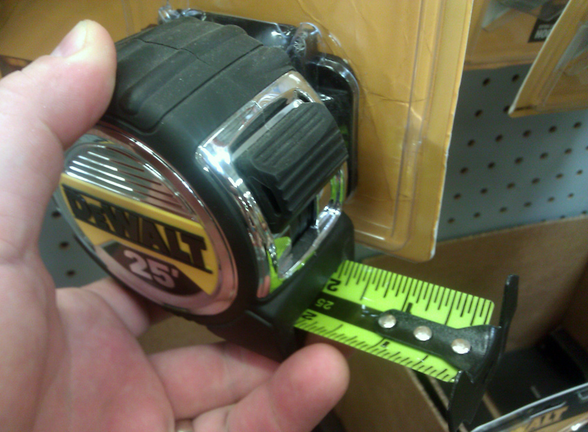 wide tape measure